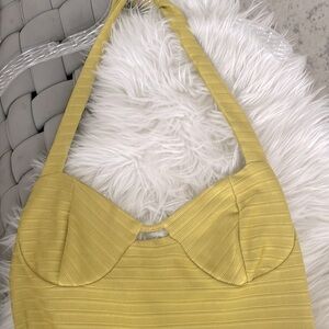 ASOS Design -Lime Green Bodycon Halter Mini Dress Sz 12